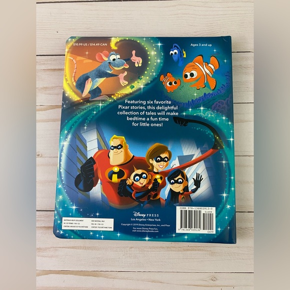 My First Bedtime Storybook Disney Pixar Padded Hardcover Up Ratatouille Nemo - Picture 2 of 12